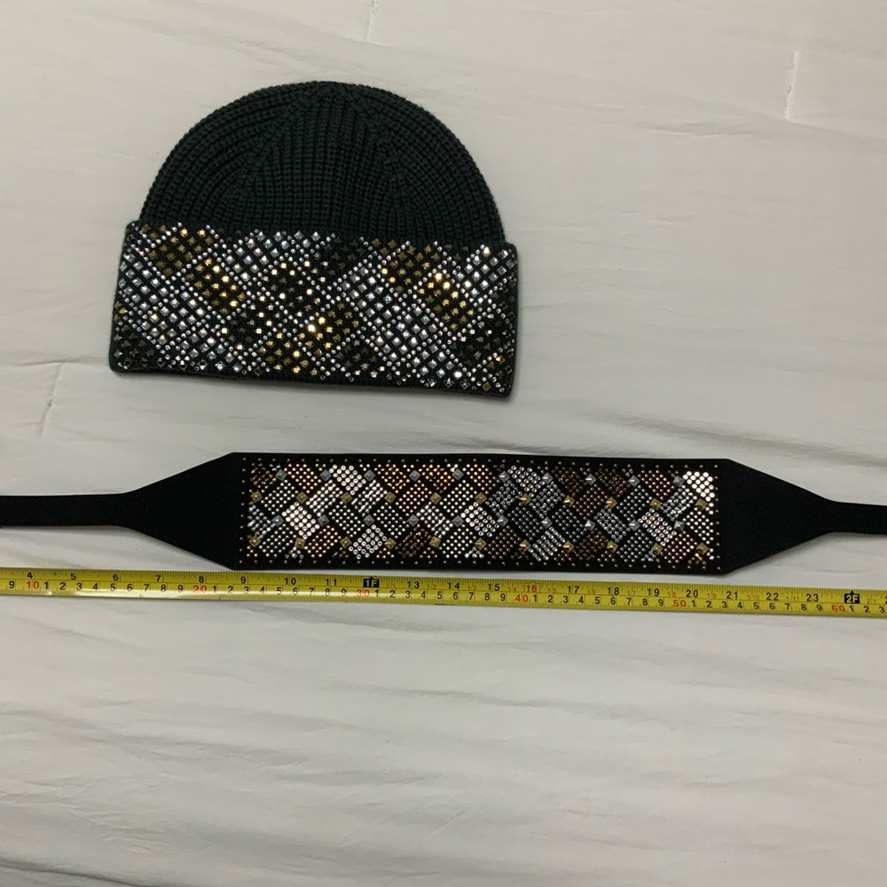 Kurt Geiger Elegant Black and Silver Women's Accessory Set